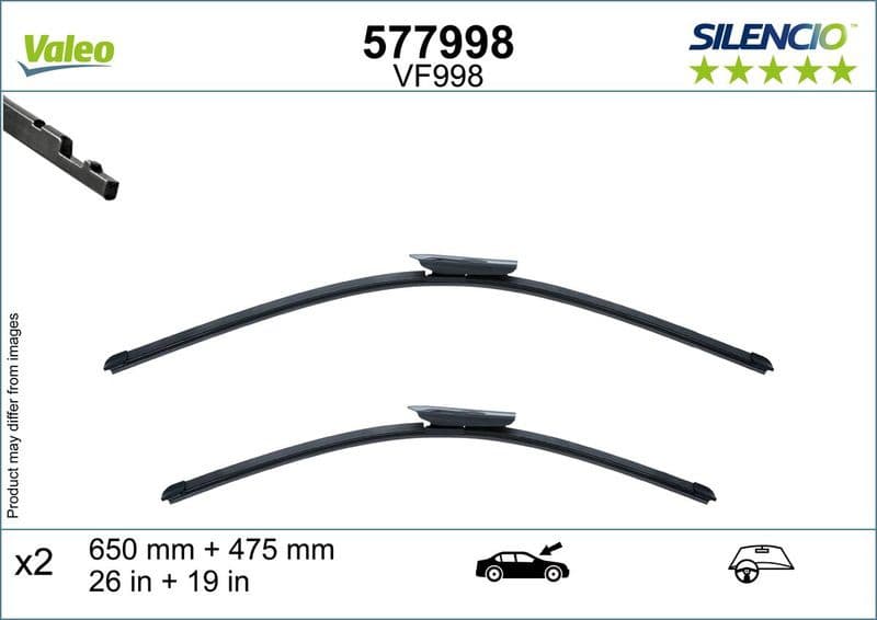 Wiper Blade SILENCIO FLAT BLADE SET 577998