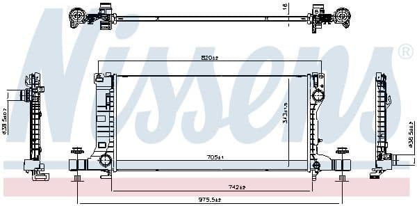 Radiator, engine cooling 607195