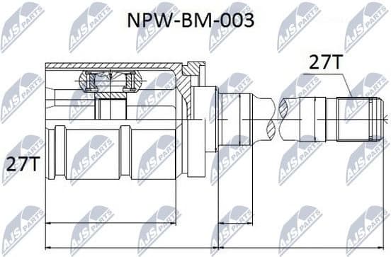 Joint Kit, drive shaft NPW-BM-003 - image 2