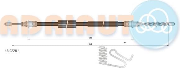 Cable handbrake 13.0228.1 - image 2