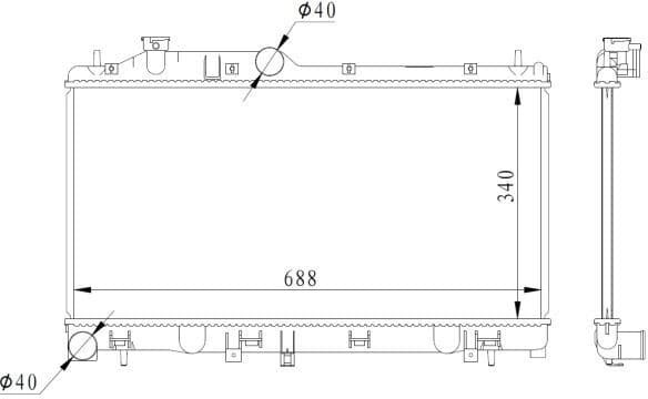 Radiator, engine cooling 59116