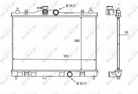 Radiator, engine cooling 58236