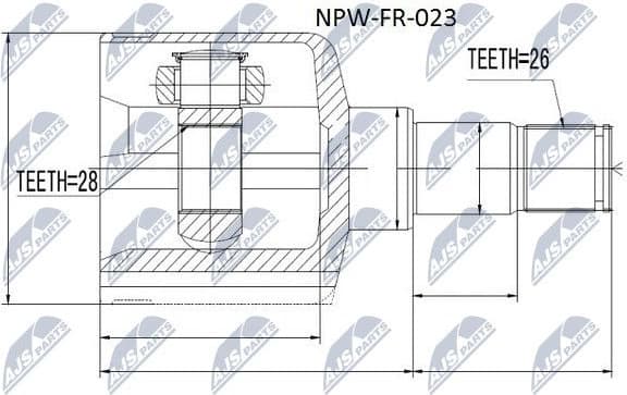 CV joint inner NPW-FR-023 - image 2