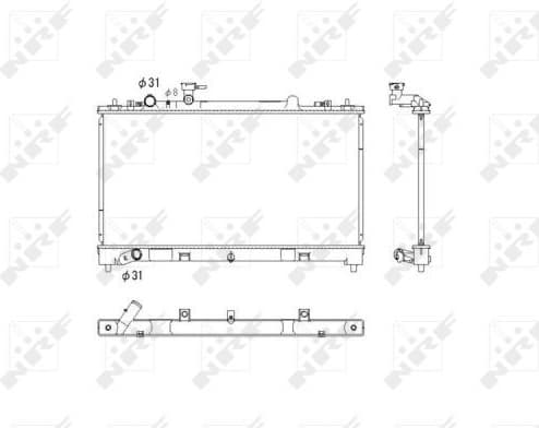 Radiator, engine cooling 53752