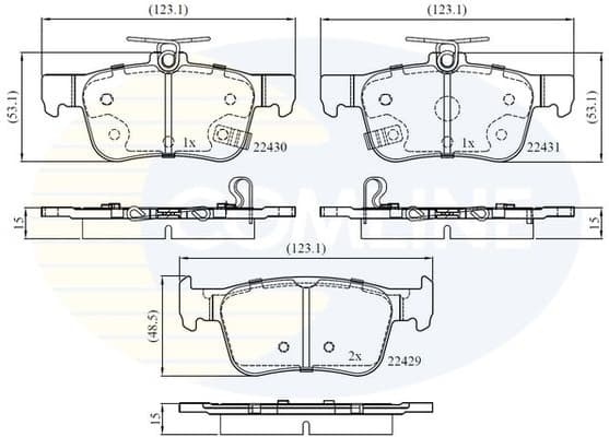 Brake Pad Set, disc brake CBP32407
