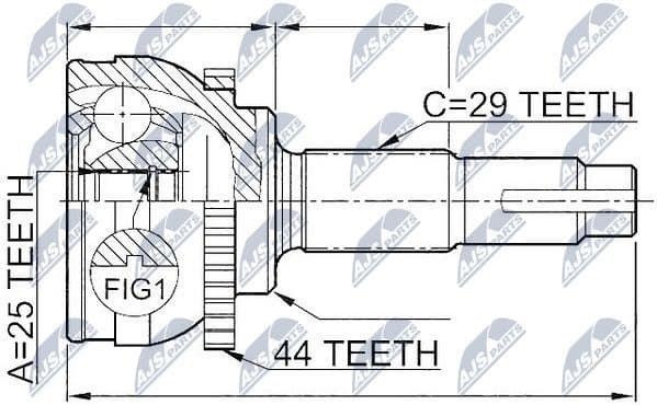 Joint Kit, drive shaft NPZ-NS-077 - image 2