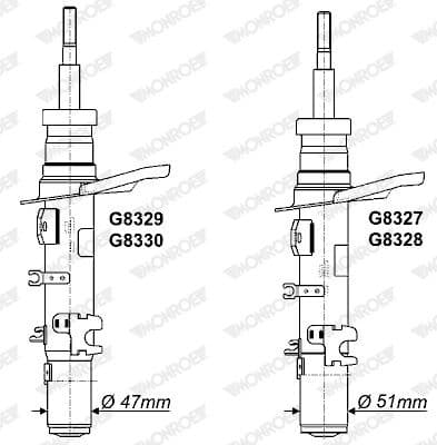 Shock Absorber MONROE ORIGINAL (Gas Technology) G8329