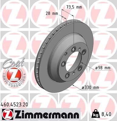 Brake Disc COAT Z 460.4523.20