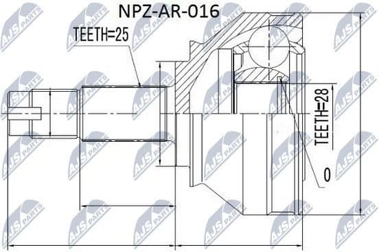 Joint Kit, drive shaft NPZ-AR-016 - image 2