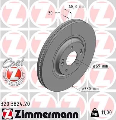 Brake Disc COAT Z 320.3824.20