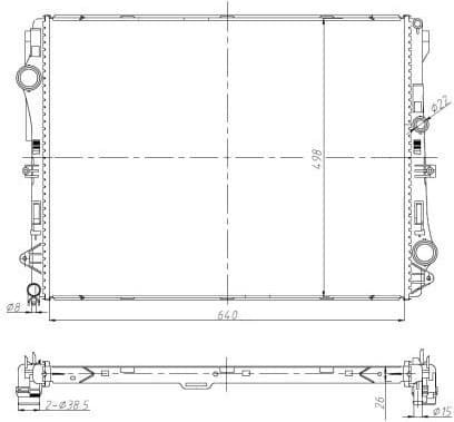 Radiator, engine cooling 50041