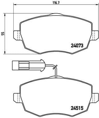 Brake Pad Set, disc brake PRIME LINE P23127