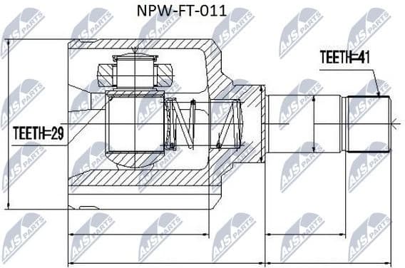 Joint Kit, drive shaft NPW-FT-011 - image 2