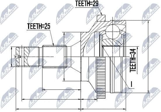 Joint Kit, drive shaft NPZ-CT-010 - image 2