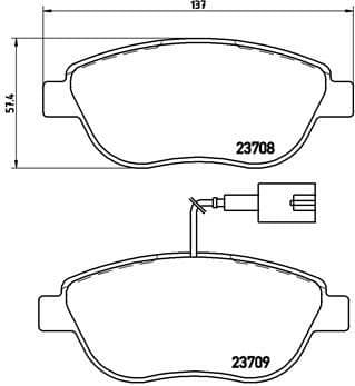 Brake Pad Set, disc brake XTRA LINE P23137X