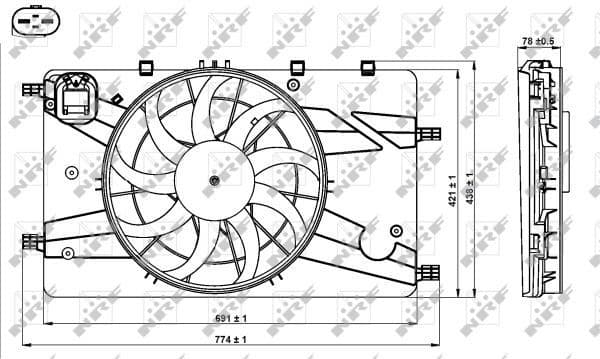 Fan, engine cooling 47757