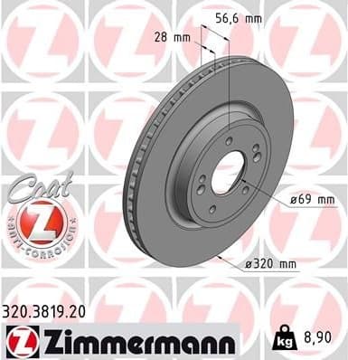 Brake Disc COAT Z 320.3819.20