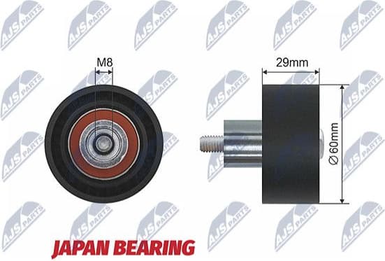 Deflection Pulley/Guide Pulley, timing belt RNK-FR-028