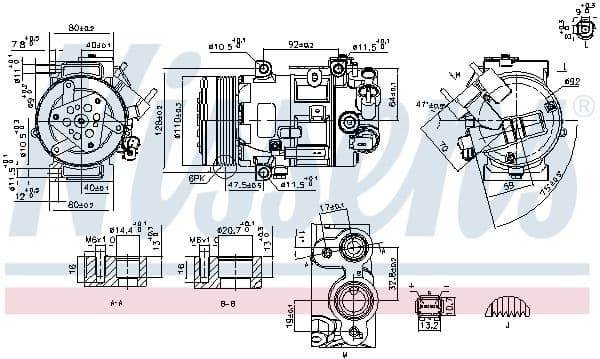 Compressor, air conditioning ** FIRST FIT ** 890420