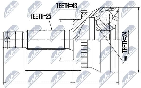 Joint Kit, drive shaft NPZ-MS-023