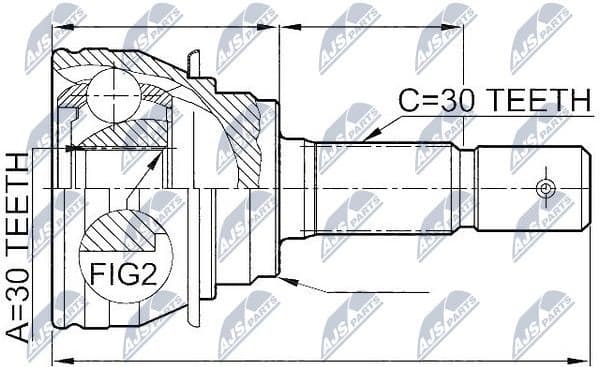 Joint Kit, drive shaft NPZ-TY-020