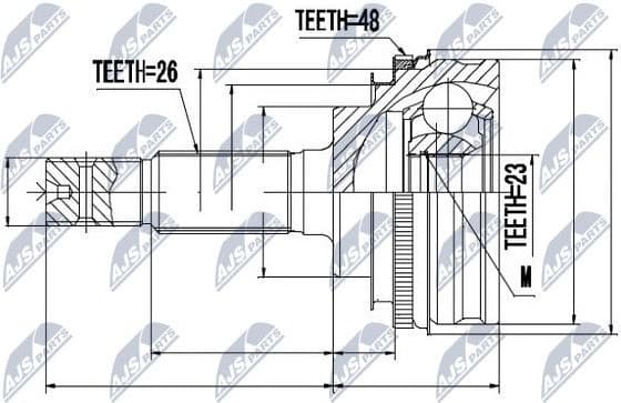 Joint Kit, drive shaft NPZ-TY-016