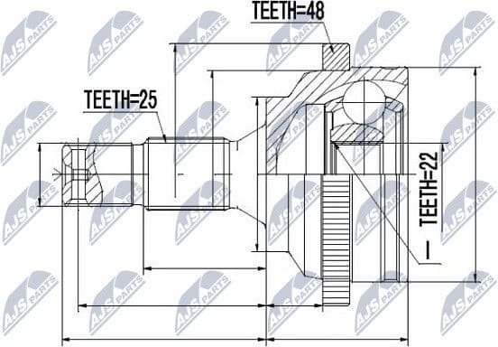 Joint Kit, drive shaft NPZ-CT-016 - image 2