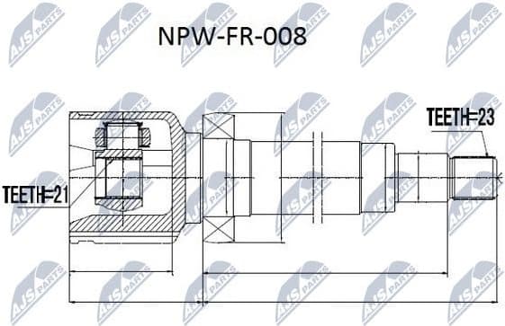 Joint Kit, drive shaft NPW-FR-008 - image 3