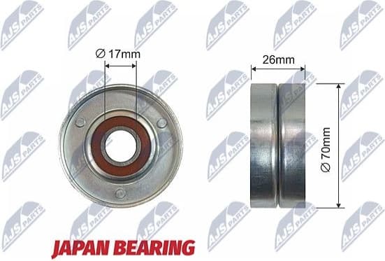 Tensioner Pulley, V-ribbed belt RNK-PL-013
