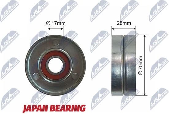 Tensioner Pulley, V-ribbed belt RNK-KA-004