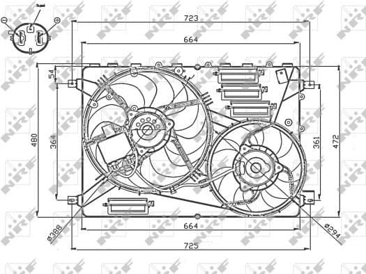 Fan, engine cooling 47755