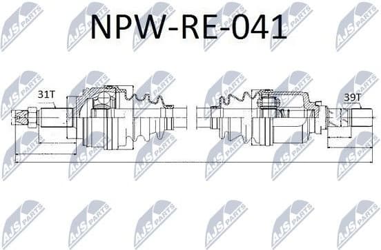 Drive Shaft NPW-RE-041