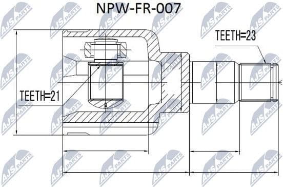 Joint Kit, drive shaft NPW-FR-007 - image 2