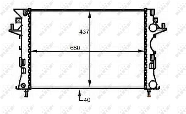 Radiator, engine cooling 58490