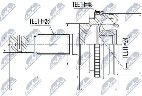 Joint Kit, drive shaft NPZ-TY-001