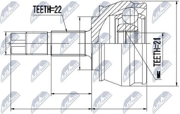 Joint Kit, drive shaft NPZ-FT-023