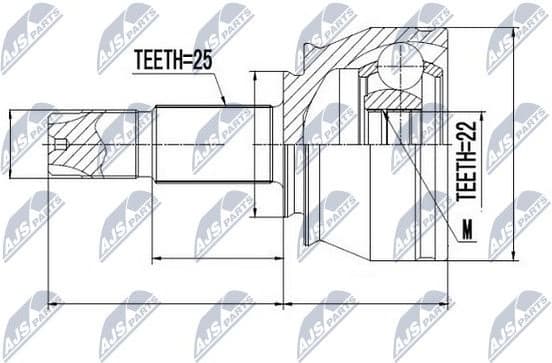 Joint Kit, drive shaft NPZ-FT-032