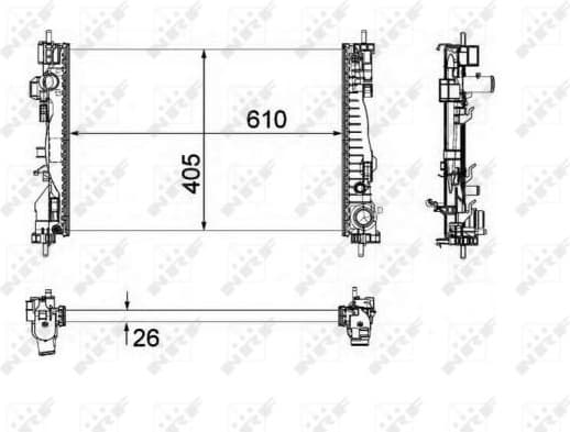 Radiator, engine cooling 58492