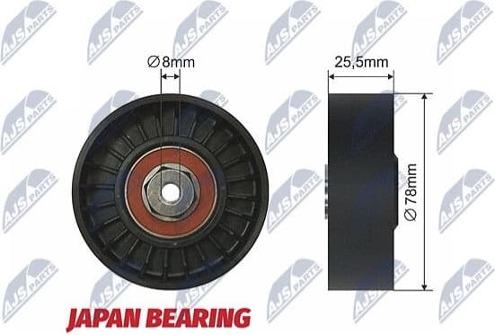 Deflection/Guide Pulley, V-ribbed belt RNK-VW-004