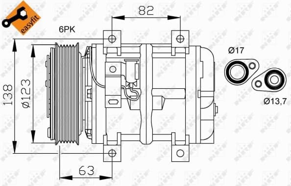 Compressor, air conditioning EASY FIT 32112