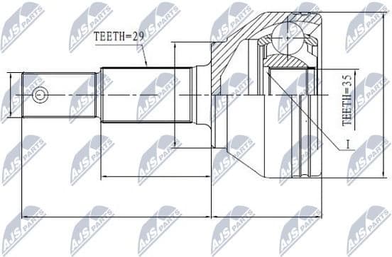 Joint Kit, drive shaft NPZ-NS-084