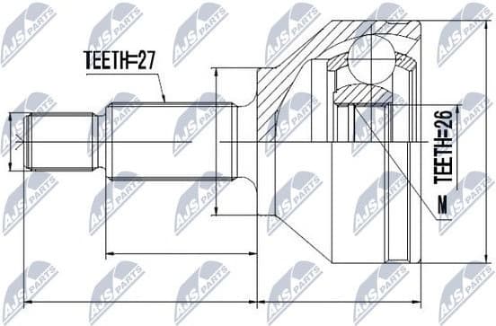 Joint Kit, drive shaft NPZ-FR-030
