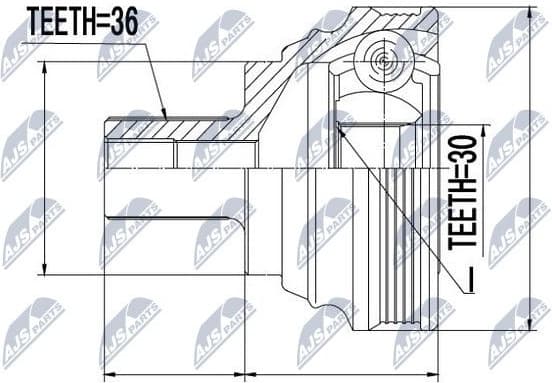 Joint Kit, drive shaft NPZ-SK-007