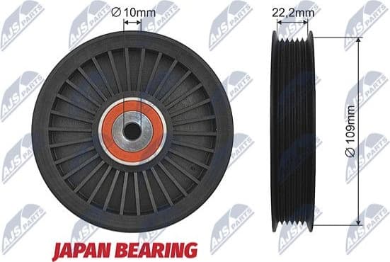 Deflection/Guide Pulley, V-ribbed belt RNK-ME-010