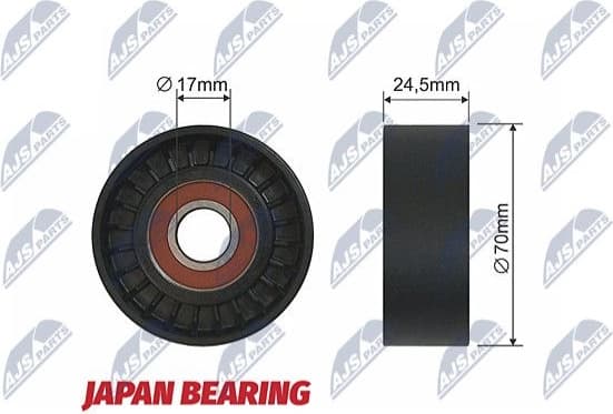 Deflection/Guide Pulley, V-ribbed belt RNK-VV-000