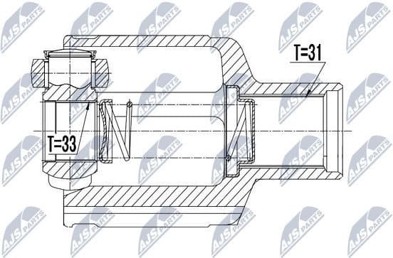 Joint Kit, drive shaft NPW-RE-060 - image 2