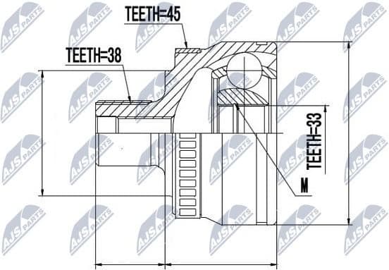 Joint Kit, drive shaft NPZ-AU-046 - image 2