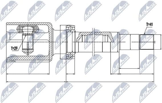 Joint Kit, drive shaft NPW-FR-078 - image 3