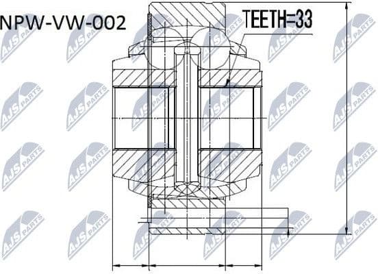 Joint Kit, drive shaft NPW-VW-002 - image 2