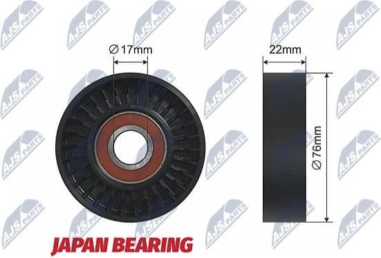 Tensioner Pulley, V-ribbed belt RNK-ME-007B